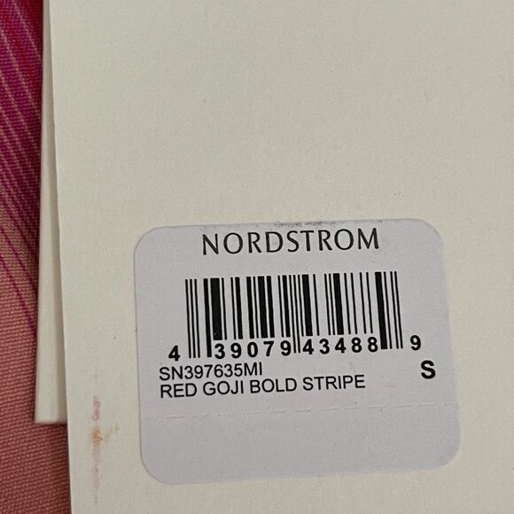 NWT Something Navy red goji bold striped dress size small - Picture 8 of 15